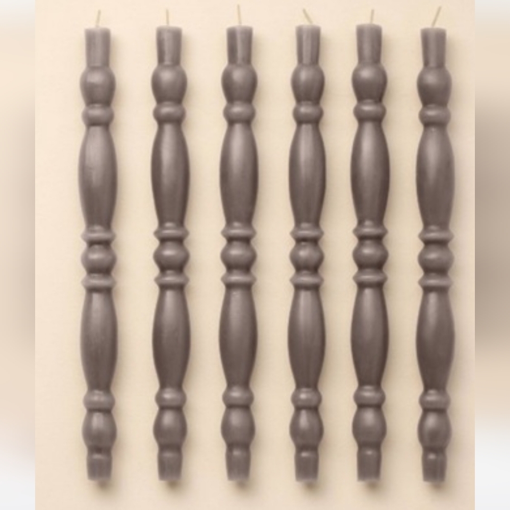 Hearth And Hand 14in. Spindle Taper Candles Gray 1 Box Of 6